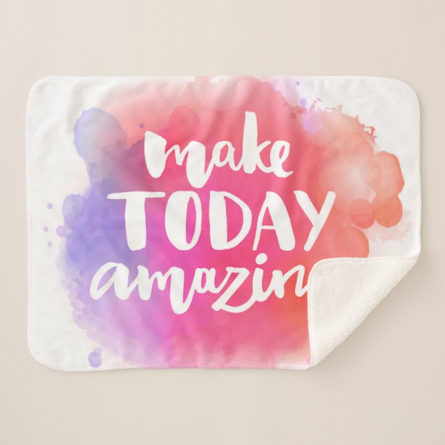 Make Today Amazing Sherpa Blanket (Front (Horizontal))