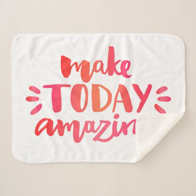 Make Today Amazing Sherpa Blanket (Front (Horizontal))