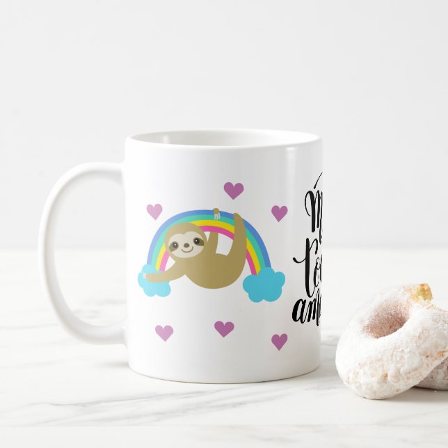 make today amazing : Sloth mug (With Donut)