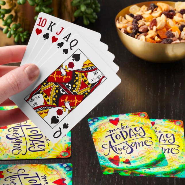 Make Today Awesome Fun Cheerful Inspirivity Playing Cards (Creator Uploaded)