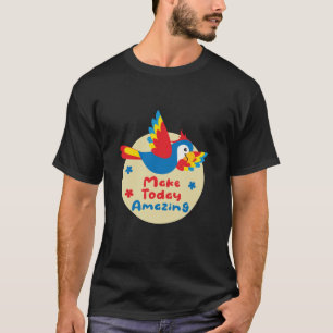Make today awesome Kawaii colourful parrot flying T-Shirt
