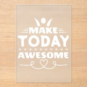 Make Today Awesome Retro Typography Acrylic Invitations