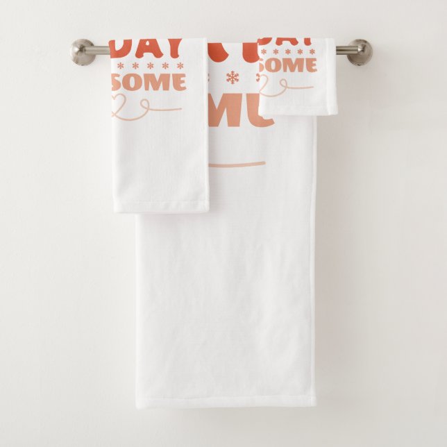 Make Today Awesome Retro Typography Bath Towel Set (Insitu)