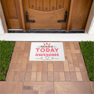 Make Today Awesome Retro Typography Doormat