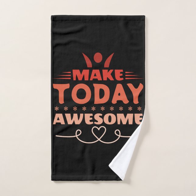 Make Today Awesome Retro Typography Hand Towel (Hand Towel)