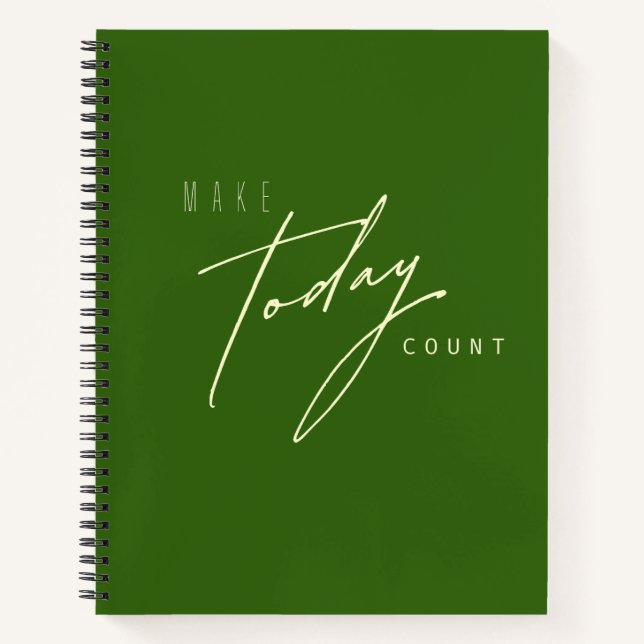 make. today. count. Notebooks & Journals (Front)