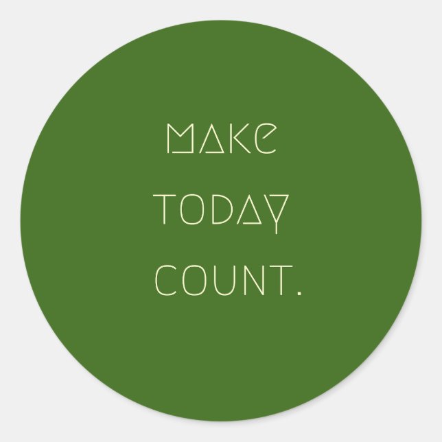 make.today.count. Stickers & Labels (Front)