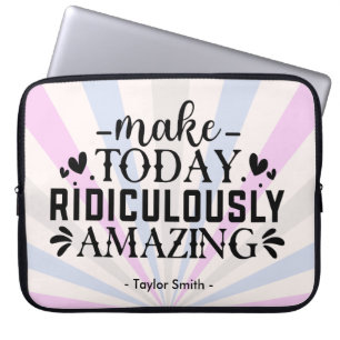 Make Today Ridiculously Amazing Retro Sunshine Laptop Sleeve