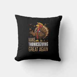 Make Turkey Great Again Funny Thanksgiving Trumpki Cushion