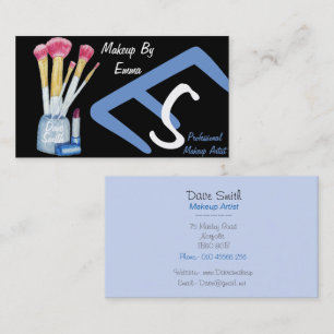 make up artist brushes original beauticians design business card