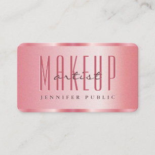 Make Up Artist Business Card Elegant Rose Gold