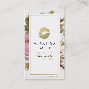 Make Up Artist Business Card - Pretty Roses