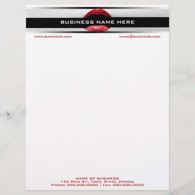 Make-Up Artist Business Letterhead Template (Front)