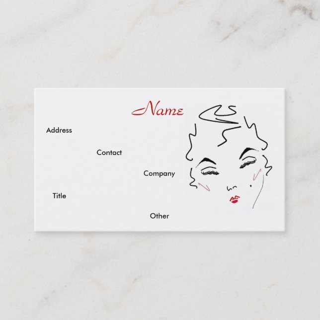 Make-up Artist Classic Lips IV Business Card (Front)