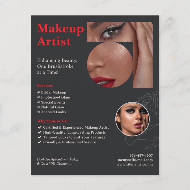 Make Up Artist Custom Flyer (Front)
