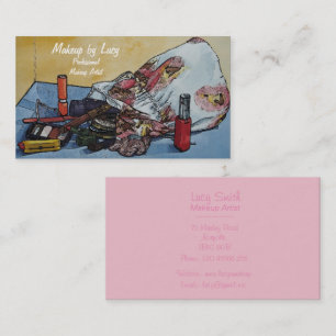 make up artist design retro make up bag beauticans business card