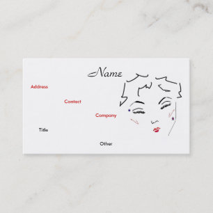 Make-up Artist Diva Lips V Business Card