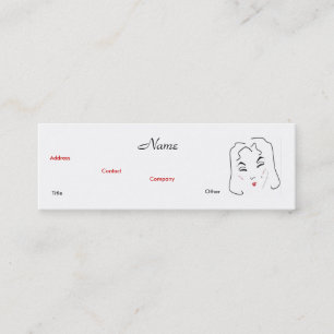 Make-up Artist Glamour Lips V Mini Business Card