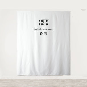 Make up Artist Logo Social Media Photo Backdrop Tapestry