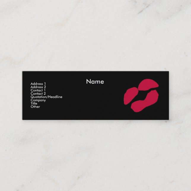 "Make-up Artist" Mini Business Card (Front)