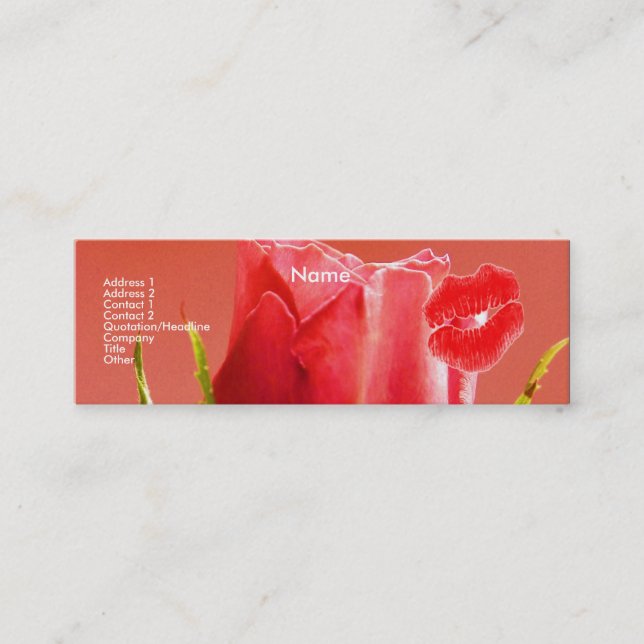 "Make-up Artist" Pink Rose Delight I Profile Card (Front)