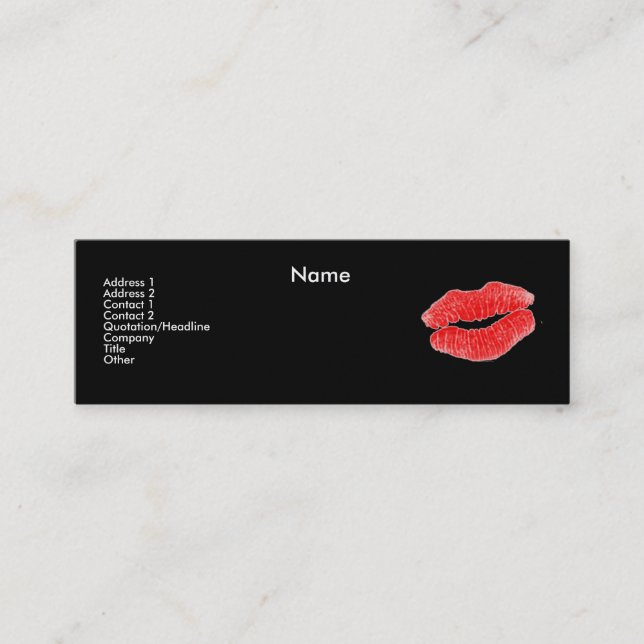 "Make-up Artist" Pink Roses- Customisable Mini Business Card (Front)