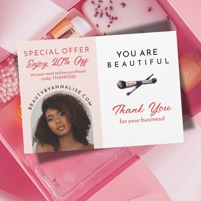 Make Up Artist Special Offer Business Appreciation Thank You Card (Creator Uploaded)