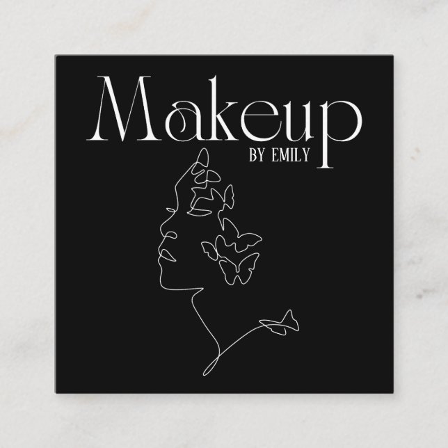 Make up Artist Square Business Card (Front)