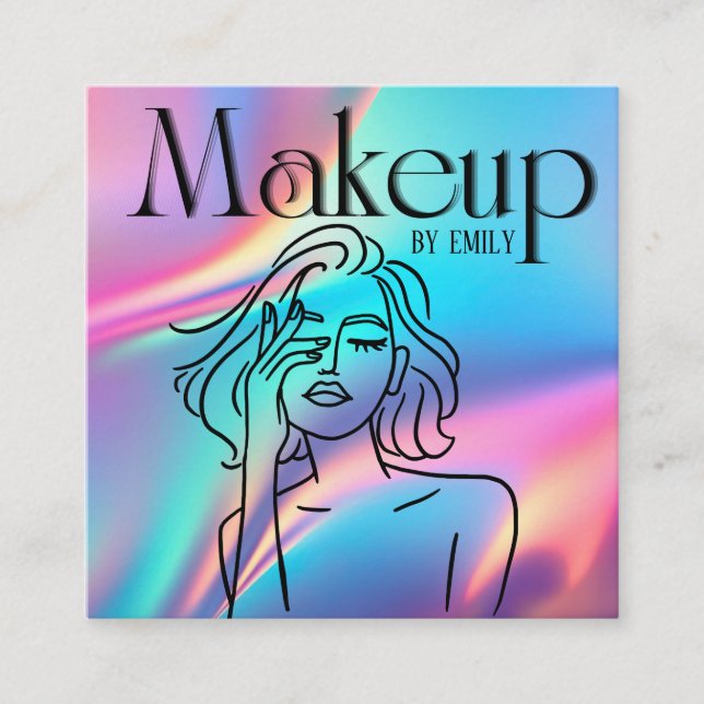 Make up Artist Square Business Card (Front)