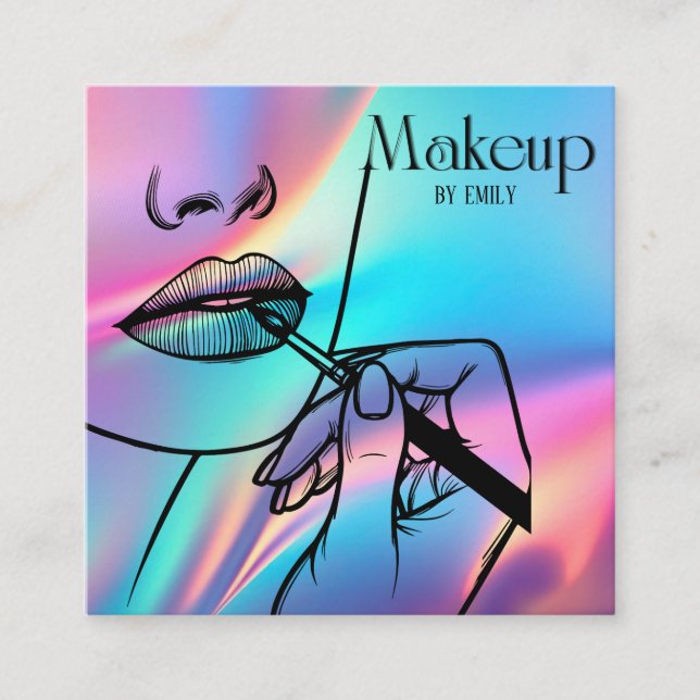 Make up Artist Square Business Card (Front)