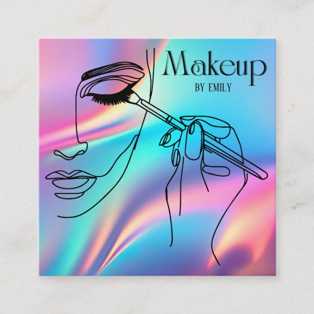Make up Artist Square Business Card (Front)