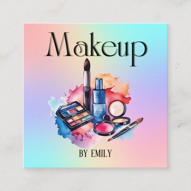 Make up Artist Square Business Card (Front)