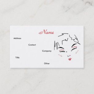 Make-up Artist Trendy Business Card