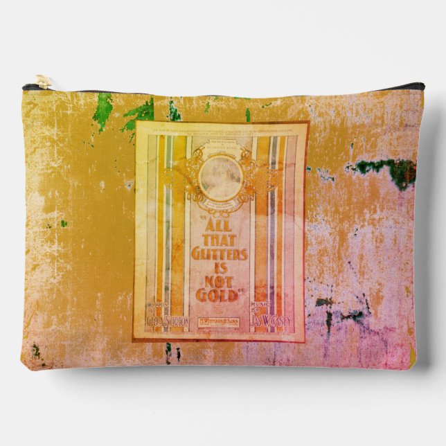 Make-up Bag "All that glitter's is not gold" (Front)