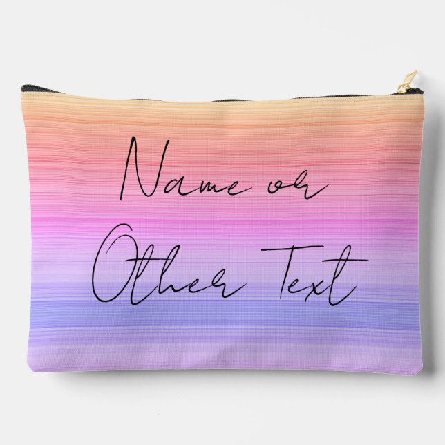 Make-Up Bag with Mixed Colour Lines HAMbyWG (Back)