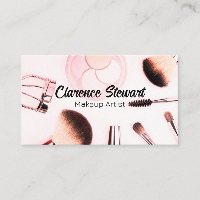 Make Up Brushes and Beauty Kit Business Card (Front)