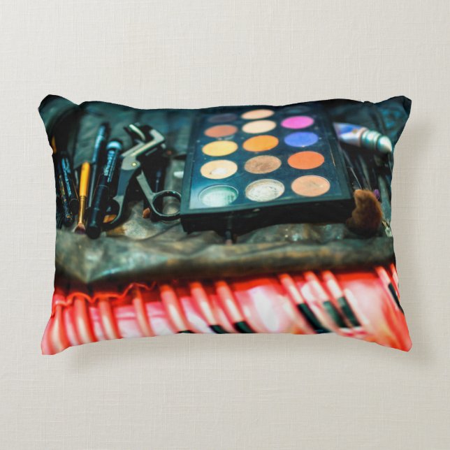 Make-Up Brushes Decorative Cushion (Front)