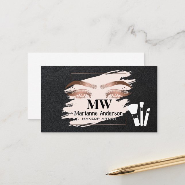 Make Up Brushes | Eyes Appointment Card (Front/Back In Situ)