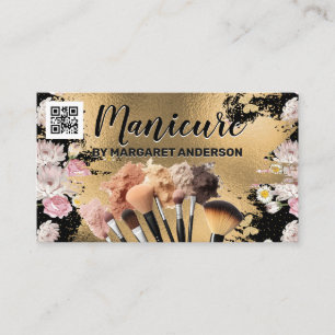 Make Up Brushes Foundations   Flowers  Appointment Card