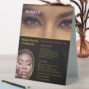 Make Up Classes Custom Table Tent Sign