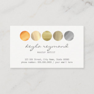 make-up colours palette / makeup artist business card