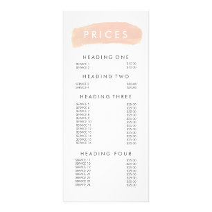 Make Up Cosmetics Beautician Menu Price List