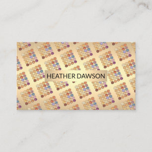 Make Up Foundation Kit   Colourful   Gold Business Card