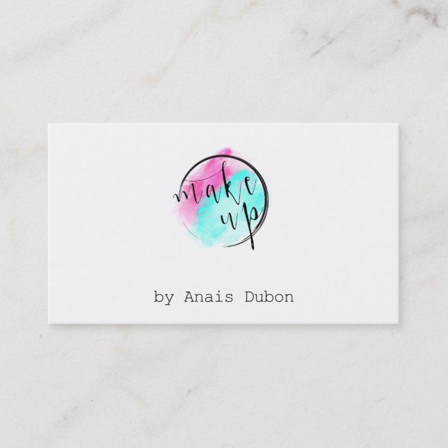★ Make Up Logo-Modern Calligraphy Design ★ Business Card (Front)