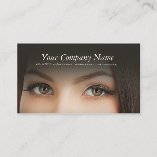 Make-up Specialist Model Face Eyes Business Card (Front)