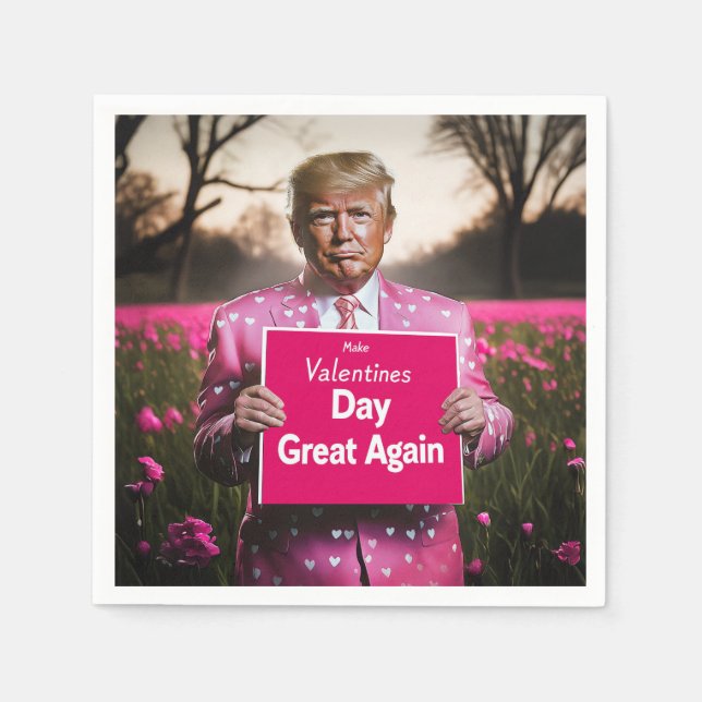 Make Valentine’s Day Great Again Napkin (Front)
