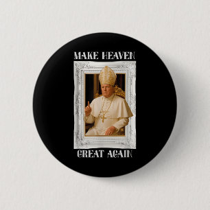 Make Vatican Great Again Funny Pope Trump Retro Ch 6 Cm Round Badge