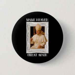 Make Vatican Great Again Funny Pope Trump Retro Ch 6 Cm Round Badge