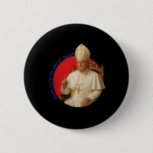 Make Vatican Great Again Funny Pope Trump Retro Ch 6 Cm Round Badge