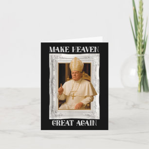 Make Vatican Great Again Funny Pope Trump Retro Ch Card